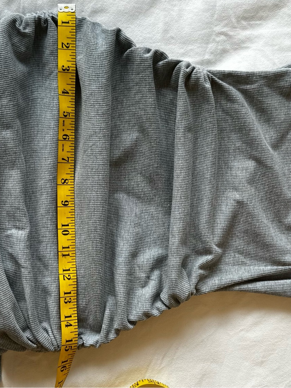 H&M Divided Gray Ribbed Ruched Drawstring Mini Dress XS - Picture 5 of 9